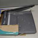 Firbon 12" Guillotine Paper Cutter, Heavy Duty 30-Sheet Capacity Trimmer for Cardstock, Photos, Scrapbooking, Office, Classroom, Studio (Gray)