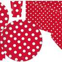 Serves 30 Complete Party Pack Red Polka Dot Party Supplies 9" Dinner Paper Plates 7" Dessert Paper Plates 9 oz Cups 3 Ply Napkins 2 Red Polka Dot Table Cover Size: 54" x 108"