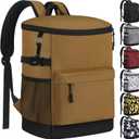 Cooler Backpack 33 Cans Backpack Coolers Insulated Leak Proof Soft Beach Cooler Bag for Men Women Ice Chest Backpack Camping Hiking Picnic Travel Cooler Lunch Backpack (Brown)