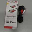 GE Stereo Audio Cable, 6ft. RCA Style Plugs 2-Male to 2-Male, for TV, VCR, DVD, Satellite, and Home Theater Receivers, 33571