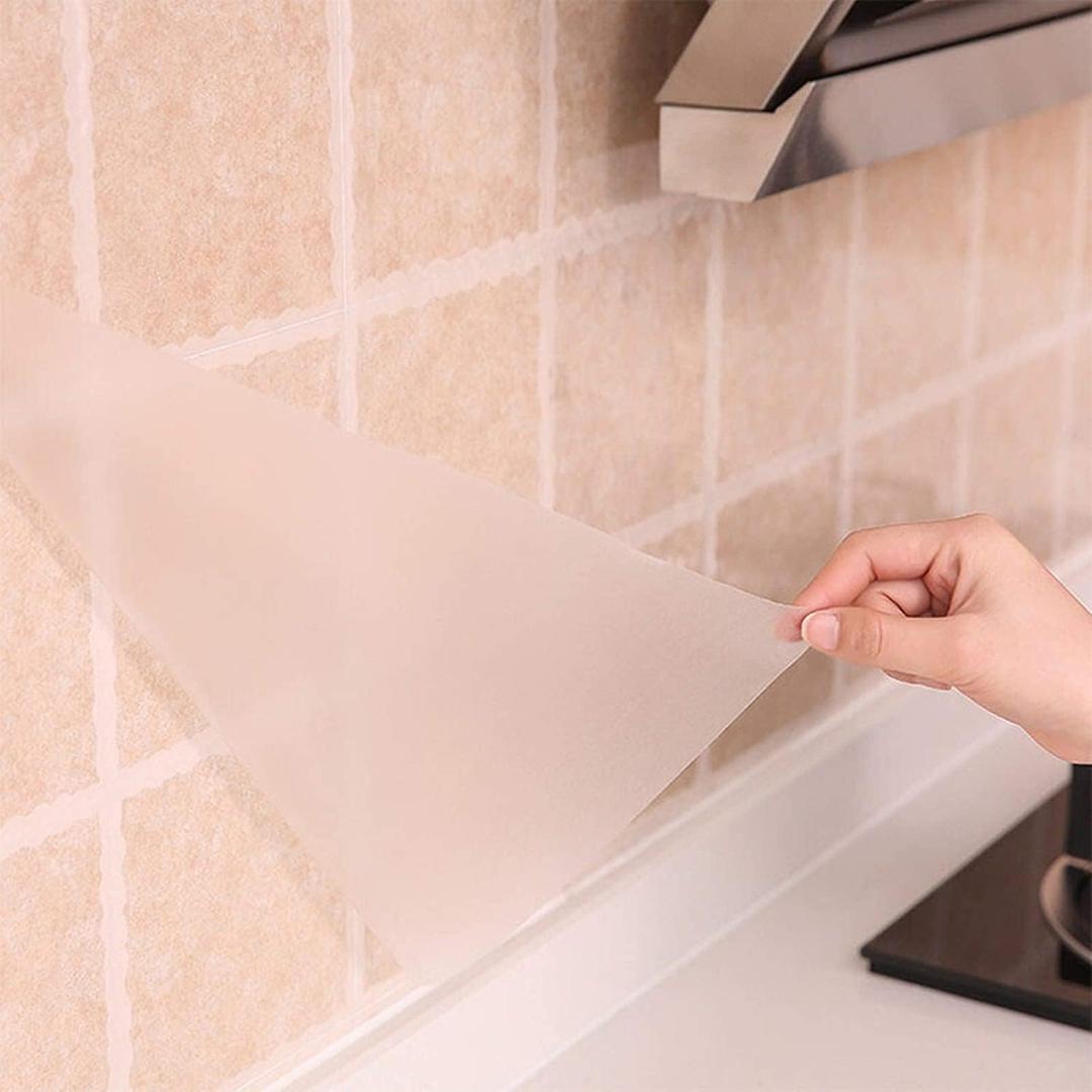 practicalWs 17.7In393.7In Clear Wallpaper Transparent Kitchen Backsplash Protective Contact Paper Removable Clear Wall Protector Oil Proof Waterproof Sticker Easy to Clean