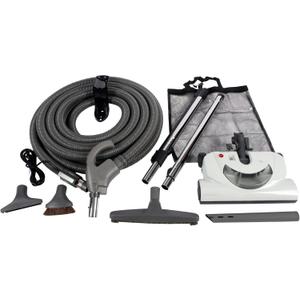 Cen-Tec Systems Central Vacuum Powerhead Kit with 35 Ft. Pigtail Hose (Pigtail Hose, Gray)