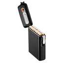 OLDENDO Waterproof Cigarette Case with Lighter 16pcs Cigarettes Container Box, Airtight Joint Holder Cases Smell Proof (Black)