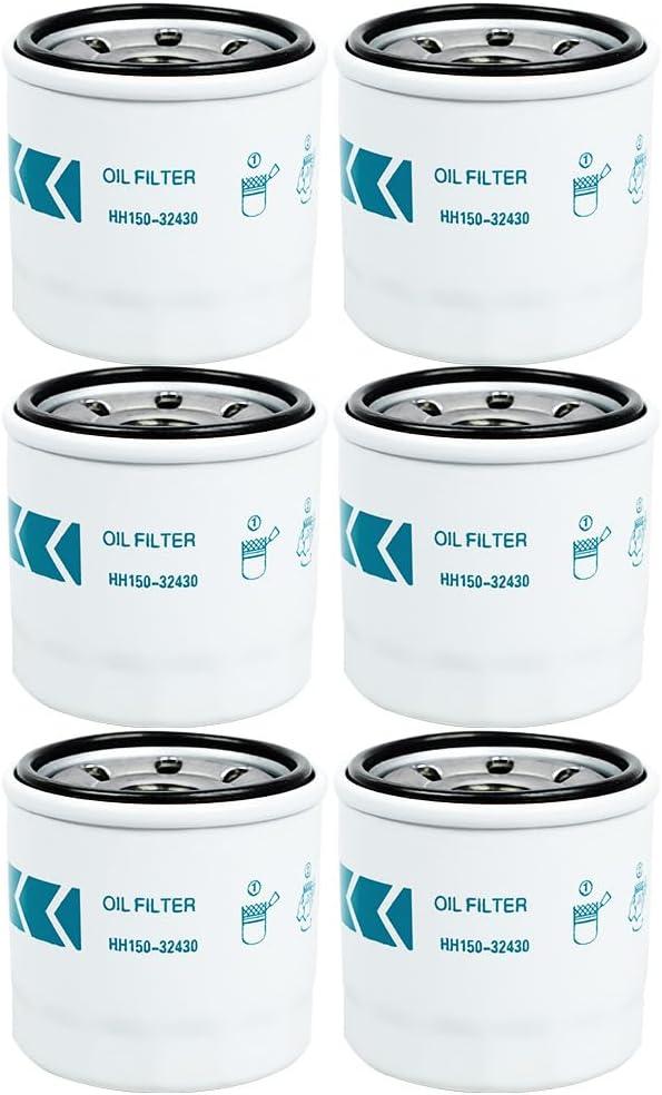 6PCS HH150-32430 HH1J0-32430 Oil Filters For Kubota D722 D902 WG750 WG752 WG972 Grasshopper 321D 325 329 432 721 721D 325D 725 729 932 Tractors