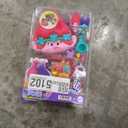 Polly Pocket Trolls Compact Playset with 2 Micro Dolls &13 Accessories, Poppy Exterior with Soft Hair, Collectible Toy Includes Poppy & Branch