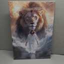 BJYCHG Pictures of Jesus Christ Framed God Lion King Walking on Water Canvas Prints Jesus Christian Painting Religious Artwork Church Office Decor (24L x 16W)