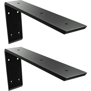 Heavy Duty Metal Countertop Brackets 18 Inch L Shape Countertops Floating Shelf Brackets 0.4 Inch Thick Granite Countertops 18"x8"x2.5" for Quartz/Granite/Wood/Concrete/Laminate Countertops (2pack)