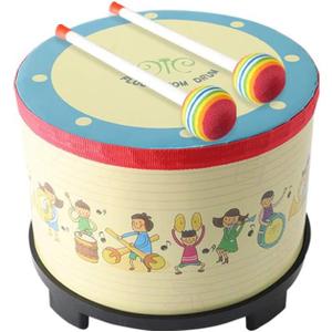 Floor Tom Drum 8 inch Gathering Club Carnival Colorful Percussion Instrument with 2 Mallets Music Drum for Child Special Christmas Birthday Gift (8 inch)