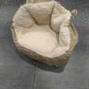 Cute Soft Bean Bag Chair for Kids with Fluffy Bear Ears, Cozee Fluffy Lazy Chair for Up to 10 Years Old Girls and Boys