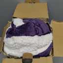 Bedsure GentleSoft Sherpa Fleece Blanket Queen Size for Bed, Non-Heated, Thick and Warm Throw Gifts for Women and Girls, Soft Fuzzy Plush Queen Blanket for Winter, Purple, 90x90 Inches