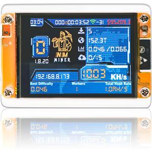 Bitcoin Miner,ESP32 Solo NM Miner One Shot Miner with 2.8 inch Smart Display,Lucky Crypto Solo Miner 1010KH/s Hashrate for Education or Lottery