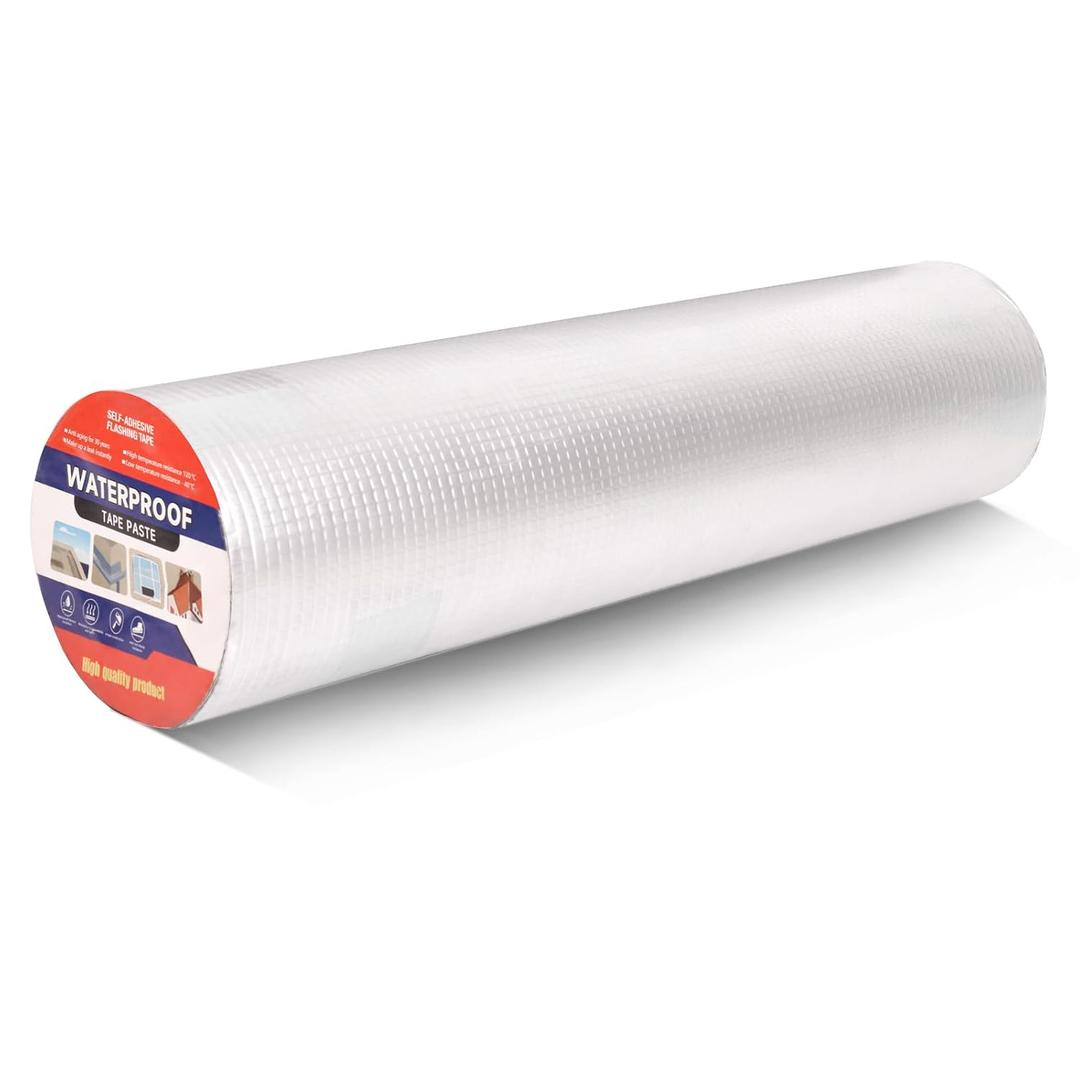 Butyl Waterproof Tape 20" x 32.8' Leak Proof Butyl Seal Strip Watertight Putty Tape for Air Mattress Patch, RV Repair, Window and Boat Sealing, Glass, Gutter, Rubber Roof Patching