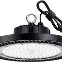LED High Bay Light, 200W 28000lm 5000K High Bay Led Shop Light with Plug 5' Cable and Hook Ring, UFO High Bay Led Lights for Garage Gym Warehouse Workshop (B-1 PACK)