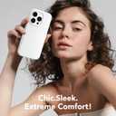 GONEZ Magnetic for iPhone 16 Pro Max Case, [Compatible with MagSafe] Anti-Scratch Microfiber Lining & Screen Protector, Silicone Camera Control, Shockproof Slim Phone Cover 6.9 inch, White