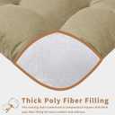 Easy-Going Indoor Outdoor Water Resistant Rocking Chair Cushions Premium Tufted Pads Non Skid Slip Backed Upper Khaki