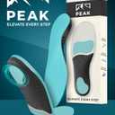 Peak Premium Comfort Shoe Insole - Anti-Fatigue Orthotic Inserts for Men/Women - Plantar Fasciitis Relief & Arch Support - Comfortable for All-Day Use (Large - Men's 9.5-12 / Women's 11-13.5)