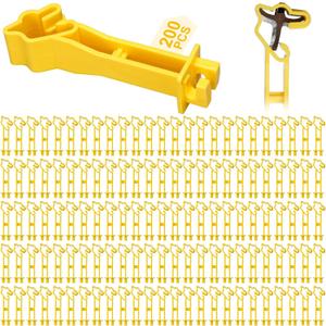 Outus 200pcs Reversed Extender Electric Fence TPost Insulators Snap, Yellow