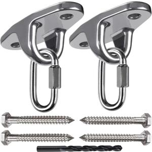 Heavy Duty Swing Hanger Swing Brackets Wooden and Concrete Bolts 2000 lb Capacity Playground Porch Yoga Seat Trapeze SwingSets Indoor Outdoor