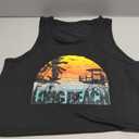 Mens Sleeveless Tank Tops Workout Gym Shirts Palm Tree Vintage Style T-Shirt, Size: M