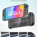 Switch 2 Accessories 8 in 1 Bundle, Carrying Case for Switch 2/Switch/OLED, 3xProtective Cover, 2xSwitch 2 Protectors, 4 Thumb Caps, Earbuds, Stylus, Card Holder, USB Cord for Nintendo 3DS & 2DS Games