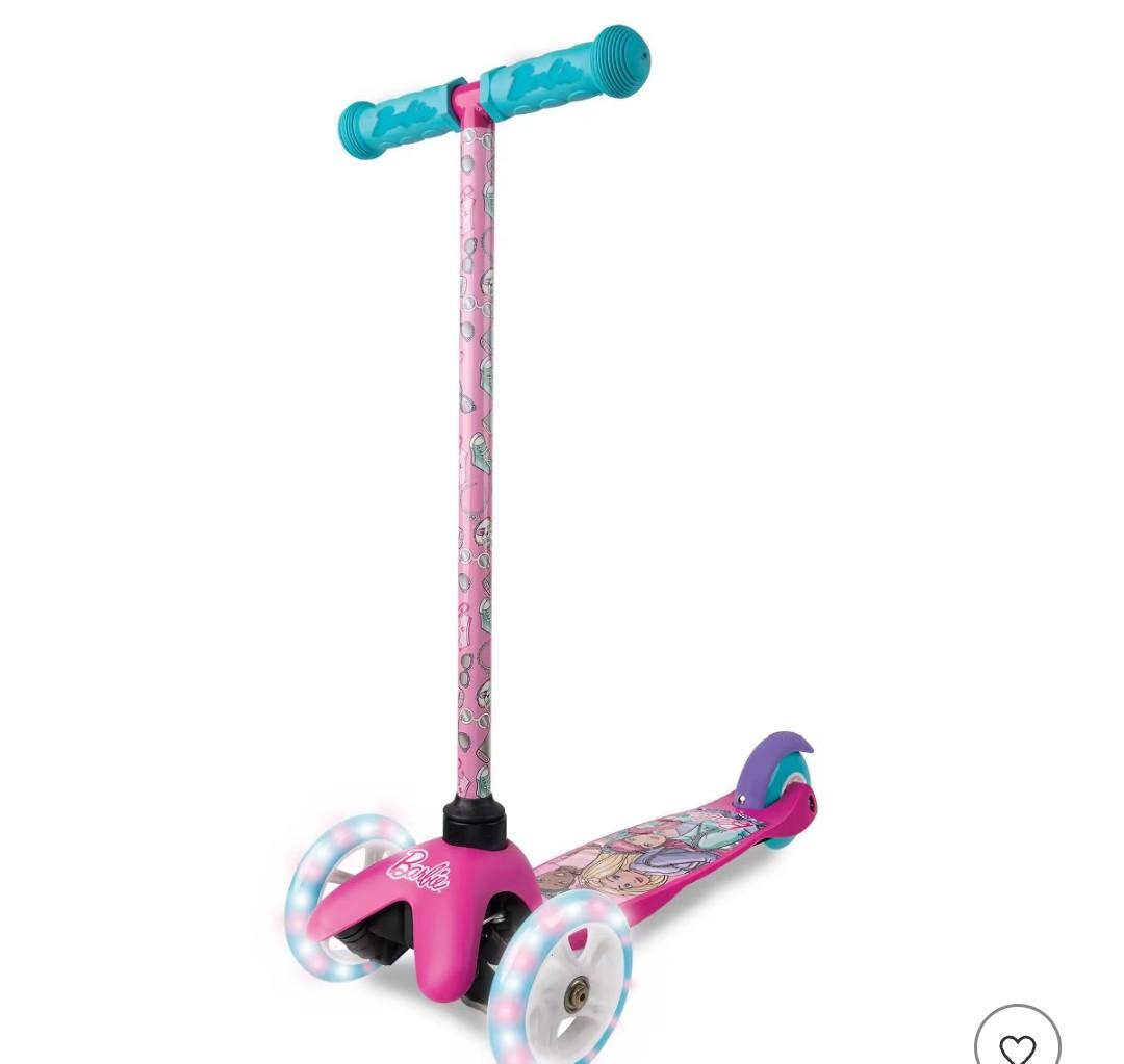 Barbie Tilt and Turn Light Up 3 Wheels Scooter