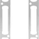 DOITOOL 2 PCS 10.2 inch Door Strike Plate Security Latch Strike Flat Door Security Plates Stainless Steel Door Reinforcement Kit for Deadbolt Armor Heavy Duty Residential Use