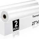 HERKKA 2 Pack Thermal Laminating Film Roll, 1" Core, 1.5 Mil Clear Laminate Rolls, 27" x 525', School Lamination
