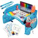 PILLANI Kids Travel Tray for Car - Road Trip Activities for Kids - Car Seat Tray for Kids Travel w/ Activity Sheets, Pens & Dry Erase Board - Toddler Road Trip Essentials & Car Accessories for Kids