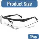 Adjustable Reading Glasses, Lightweight Adjustable Reading Glasses for Adults, Comfortable Daily Vision Adjustments, Black