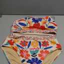 Herseas Women's High Waisted Bikini Sets One Shoulder Floral Print Swimsuits 2 piece Tummy Control Bathing Suits, X-Large, Multicolor Floral