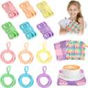 360 Pcs 10 Inch Pro Size Weaving Loom Refill Loops Extra Large Potholder Loom Loops Loom Knitting Loops Craft Loops Weaving Loom for Kids Girls Ages 6-7 8-9 Adults Gift DIY Supplies Morandi Colo
