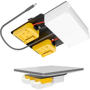 Starlink Mini Battery Adapter, Compatible with De.Walt 20V/18V DCB Series Batteries, Yellow, Female-to-Male Connector, 19 Inches, Satellite Internet Device Accessory, Power Adapter