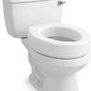 Carex Toilet Seat Riser, Round Raised Toilet Seat Adds 3.5 inches to Toilet Height, for Assistance Bending or Sitting, 300 Pound Weight Capacity Toilet Riser, White 