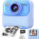 Kids Instant Digital Cameras for Boys and Girls, 1080P HD Dual-Lens Selfie Digital Camera with Print Paper & 32G Card, Christmas Birthday Gifts Toys for Toddler and Teenagers Age 3-16 Years Old