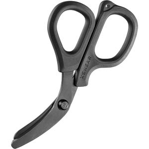 Mini 6" Trauma and Nurse's Shear. Razor sharp and compact scissors, perfect for EMTs, doctors, ICU, wound care and bandages (All Black)