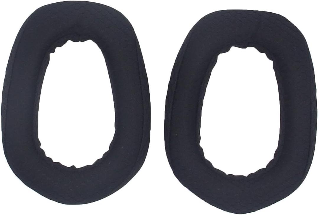 Comfort Mesh Fabric Replacement Ear Pads for G435 Headphones Ear Cushions, Headset Earpads, Ear Cups Repair, 10cm long, Black