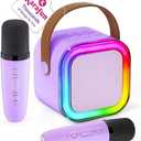 IROO Mini Karaoke Machine for Kids, 2026 TOP Toys Birthday Gifts Ideas for Girls Ages 4, 5, 6, 7, 8, 9, 10, 12+ Years Old, Portable MP3 Player with 2 Wireless Mics for Party