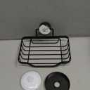 LEVERLOC Soap Dish, Soap Bar Holder for Shower Suction Cup Wall Mounted, Stainless Steel No-Drilling Removable Waterproof Sponge Holder for Bathroom Bathtub Kitchen Sink, Keep Dry, Black (5.7" * 4.8")