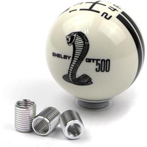 Dreamseek for Ford Mustang Car Gear Shift Knob 5 Speed Cobra Logo Manual Handle Ball (Black)