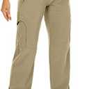 Women's Hiking Pants Quick Dry UPF 50 Travel Golf Safari Running Lightweight Camping Work Cargo Pants Zipper Pockets, 6608, Khaki, L