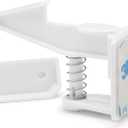 [12-Pack] Invisible Baby Proofing Cabinet Locks - No Drill Child Safety Drawer Latches - Adhesive Childproof Latch for Cabinets, Kitchen & Furniture - Secure Toddler & Infant Safety No Tools Required (White)
