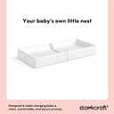 Storkcraft Nest 4-Sided Contoured Baby Changing Pad with Safety Strap - GREENGUARD Gold Certified, Water-Resistant Surface, Fits Most Standard-Size Changing Table Toppers, Non-Skid Bottom