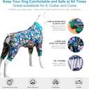 LovinPet Dog Pajamas Large Size Dog, Big Dog Clothes, Post Surgery Onesie, Lightweight Fabric Pitbull Pullover Pajamas, Puppy Pajama, Pitbull Clothes, Blue Green XXL
