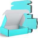 Spakon 50 Packs Shipping Boxes Cardboard Corrugated Mailer Packaging Boxes for Small Business Cute Small Box Cardboard Carton Box Mailers for Packaging Product(Blue,6 x 4 x 1.6 Inches)