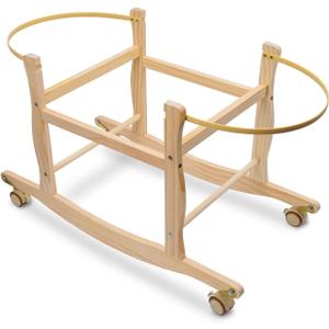 Moses Basket Stand, Bassinets Stand, Wooden Rocking Moses Baskets Stand for Baby Bassinets, Mose Basket Bassinet Stand Adjustable Bassinet Rocker with Wheels, 
Product Dimensions	31.5"L x 18.9"W x 15.75"H