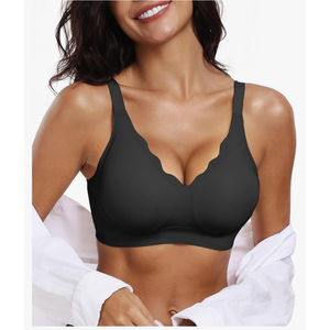 OEAK Womens Wireless Bras Push Up Support Full Coverage Bralettes No Underwire Bra Comfortable Everyday Seamless Tshirt Bras, Size M