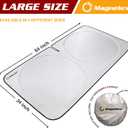 Magnelex Car Windshield Sunshade | Advanced Light-Blocking Protection | Foldable Sun Shade with Mirror Cut-Out Keeps Your Vehicle Cool | Fit for Cars, Trucks, and SUVs | Large (64 x 34 in)