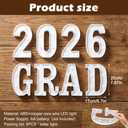2026 Graduation Decorations, 8 LED Marquee Light Up Letters GRAD 2026 for Graduation Decorations, Preschool, Kindergarten, School, and College Party Dcor