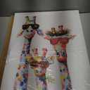 Giraffe Family Canvas Wall Art Animal Poster Prints Picture With Frame for Living Room Bedroom Nursery Office Kids Room Decor Gifts for Boy Girl and Babies(Lovely Giraffe, 16inchx12inch)