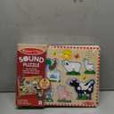 Melissa & Doug Farm Animals Sound Puzzle - Wooden Peg Puzzle with Sound Effects 8 pcs ( 2 Pack)